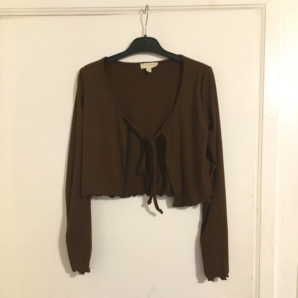 Long sleeve brown top!